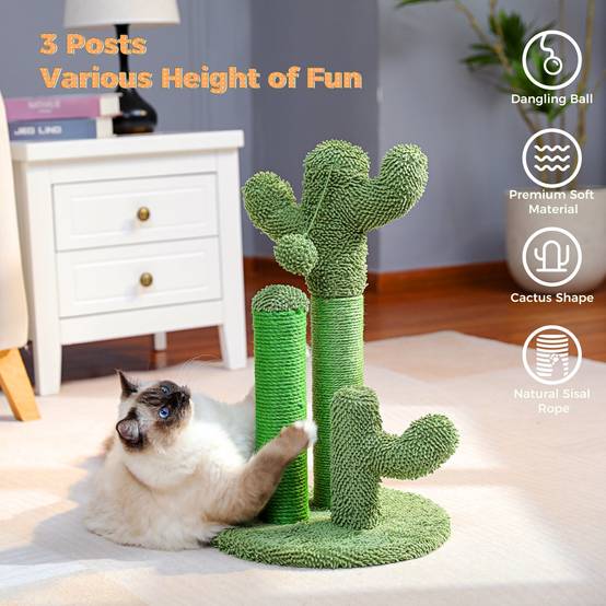 Arbre à Chat Cactus Lot de 3 Marron (XL) PAWZ Road - Image 8