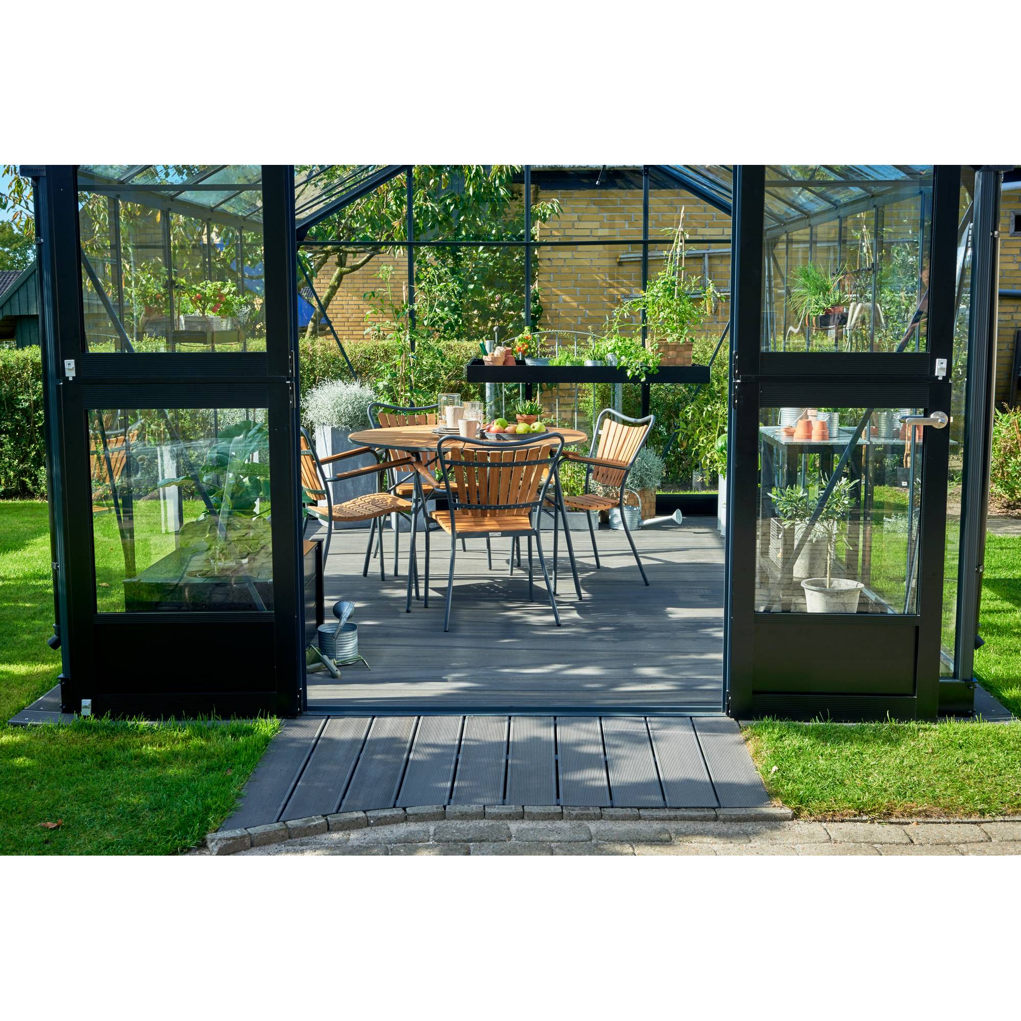 Juliana - Serre en verre trempé 13 m² Premium, anthracite - Juliana - Image 8