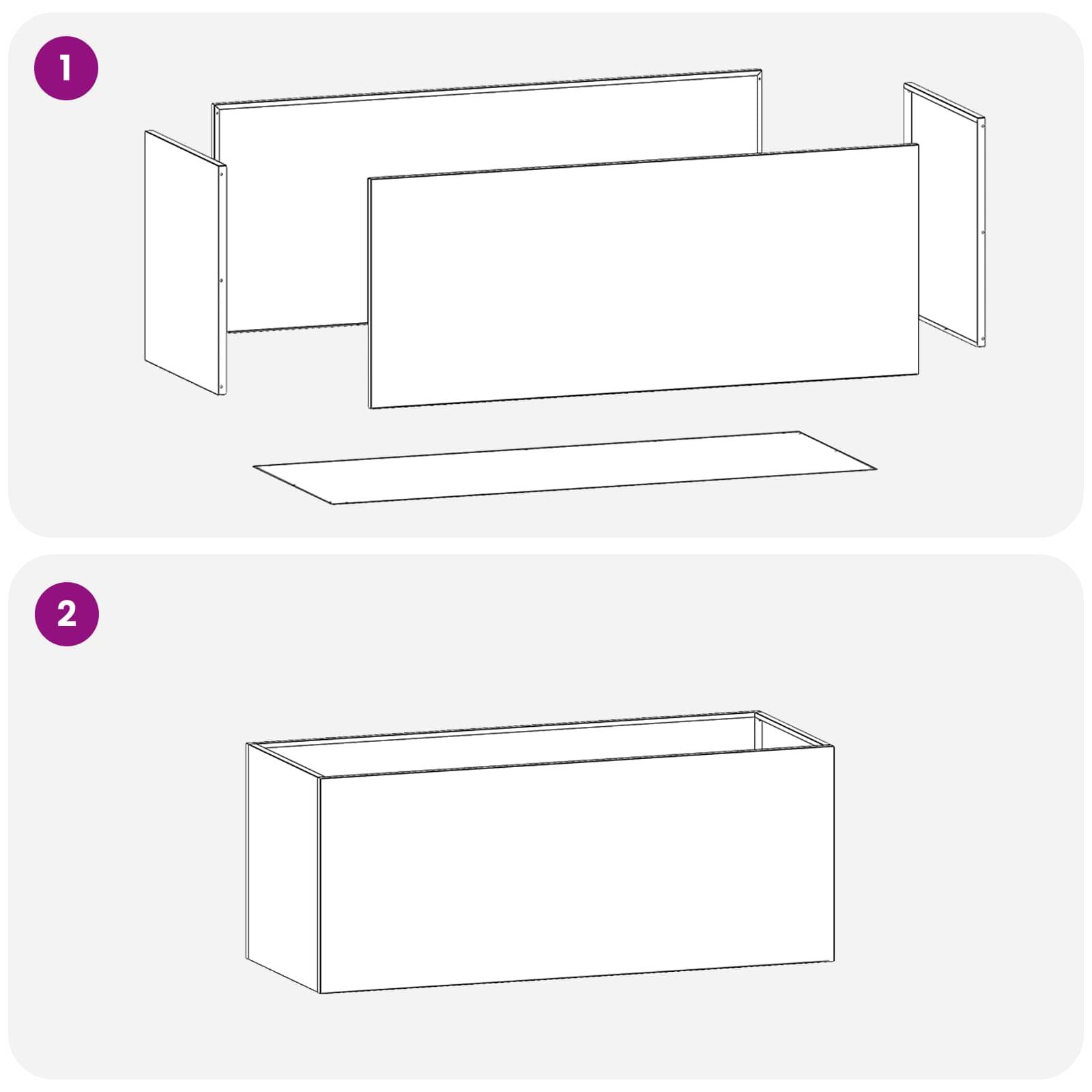 Vidaxl - Cache-pot de jardin 2 pc Noir 80 x 40 x 40 cm vidaXL 8005233 - Image 8