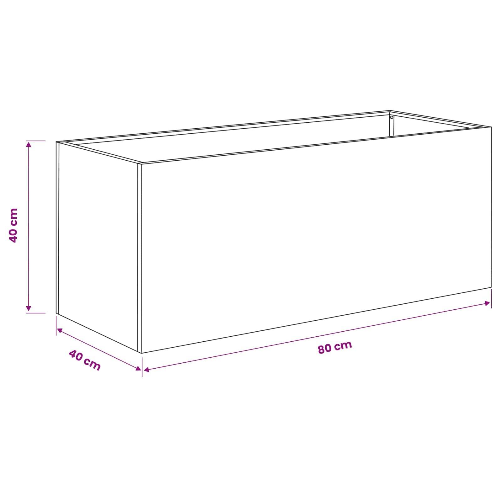 Vidaxl - Cache-pot de jardin 2 pc Noir 80 x 40 x 40 cm vidaXL 8005233 - Image 3