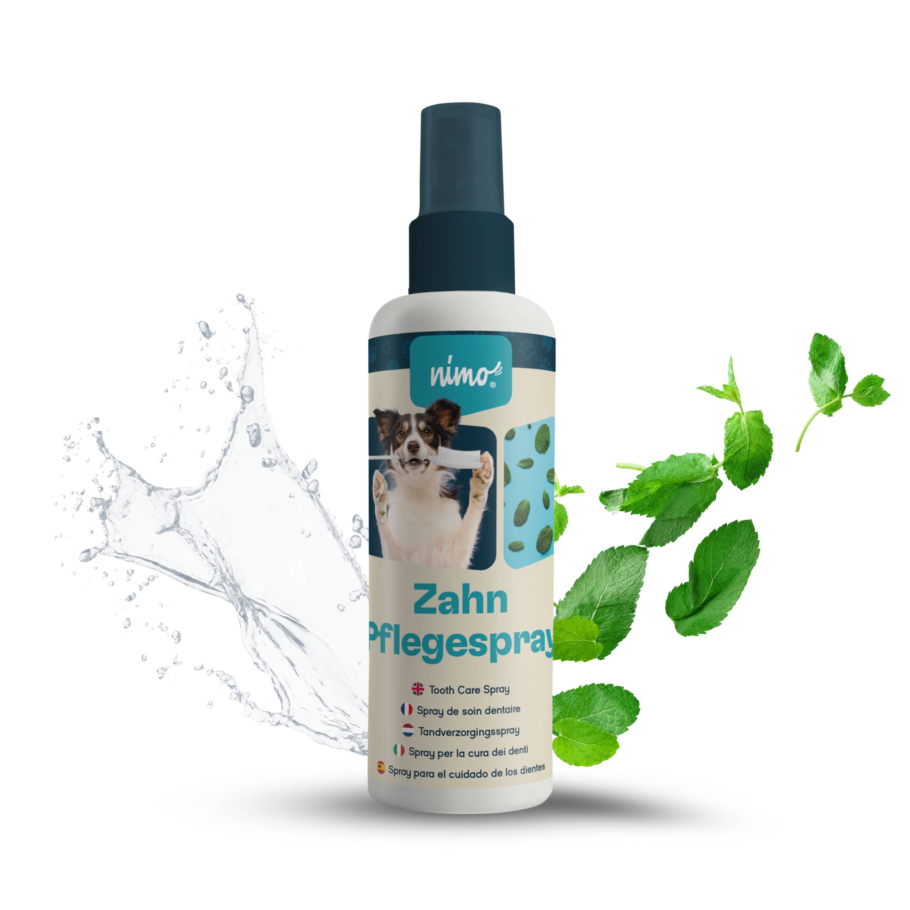 Pray de soin dentaire – spray dentaire pour chiens, chats & animaux domestiques à la menthe (125 ml) | ki:ku - Image 1