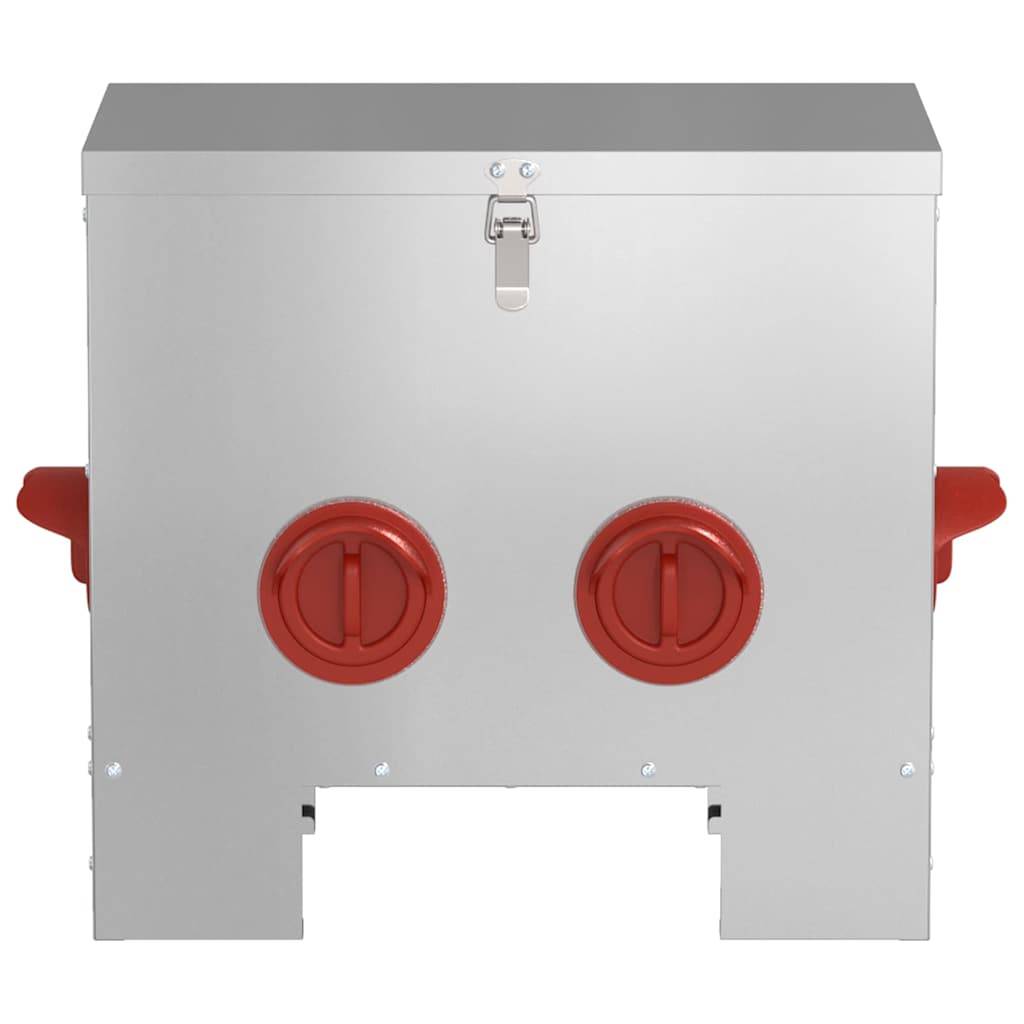 Mangeoire Poule Galvanisée Durable Extérieur 20kg Argent - ComfortXL Outdoor Living - Image 4