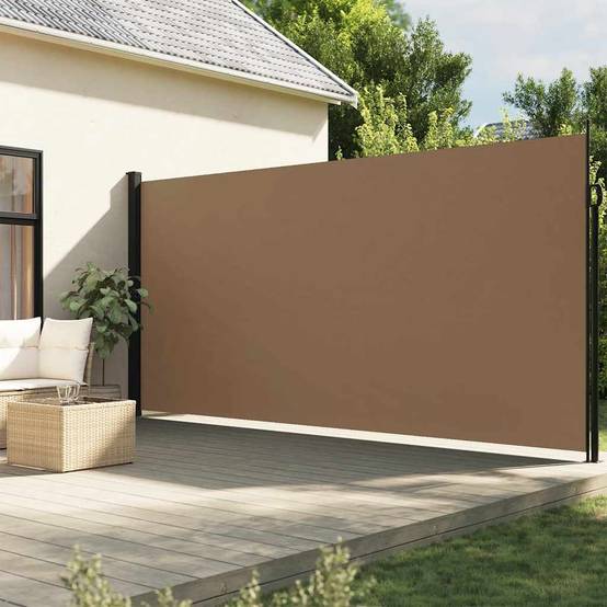 Store Banne - Auvent latéral rétractable taupe 200x600 cm - MEUBLE PRO-JU5014 - Image 2