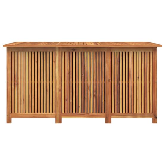 Coffre de rangement - Boîte de rangement extérieure - Coffre de jardin 150x80x75 cm bois massif d'acacia - Image 5
