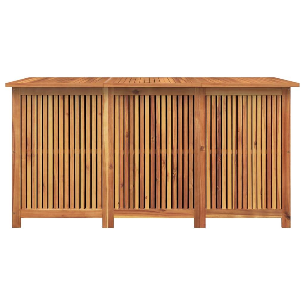 Coffre de rangement - Boîte de rangement extérieure - Coffre de jardin 150x80x75 cm bois massif d'acacia - Image 5
