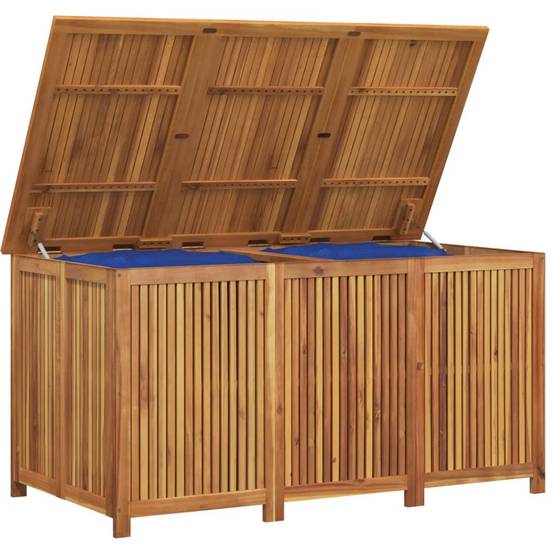 Coffre de rangement - Boîte de rangement extérieure - Coffre de jardin 150x80x75 cm bois massif d'acacia - Image 1