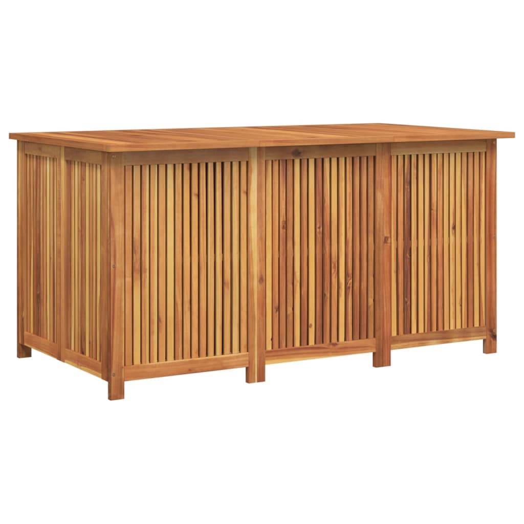 Coffre de rangement - Boîte de rangement extérieure - Coffre de jardin 150x80x75 cm bois massif d'acacia - Image 4