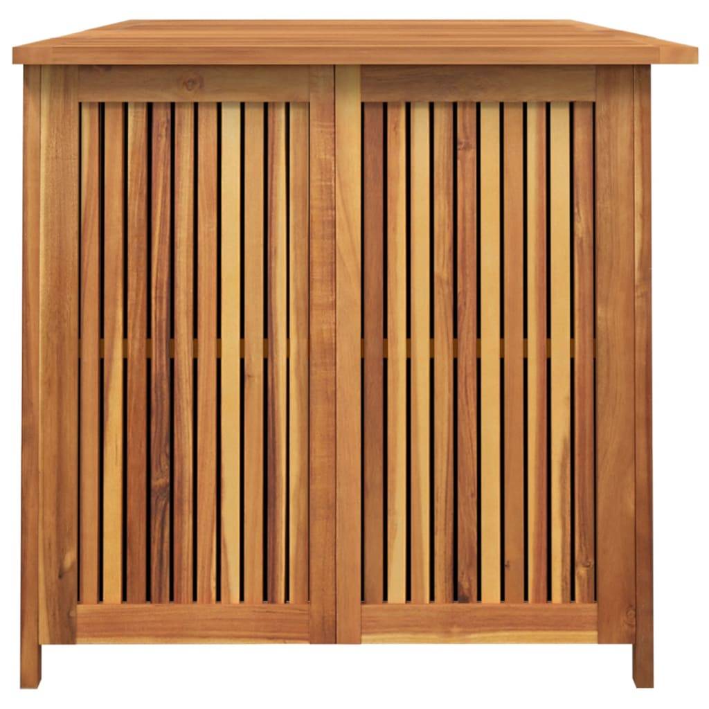 Coffre de rangement - Boîte de rangement extérieure - Coffre de jardin 150x80x75 cm bois massif d'acacia - Image 6