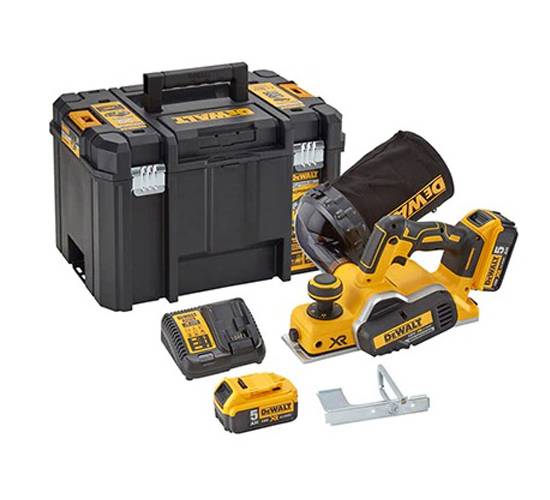Rabot XR 18V 5Ah Li-Ion Brushless - 2 batteries - coffret TSTAK - DCP580P2 - Dewalt - Image 1