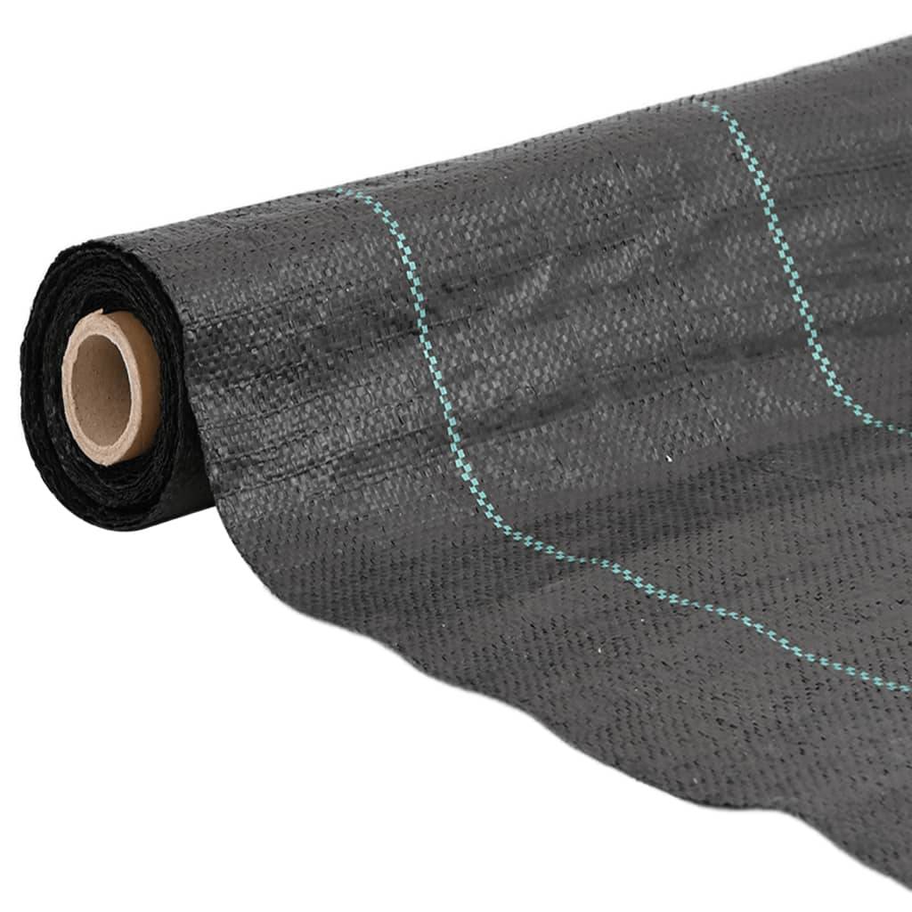Toile de Paillage 60g/m² Anti-Mauvaises Herbes pour Jardin Potager Allée 4x50 m Noir - ComfortXL Outdoor Living - Image 2