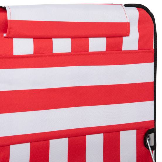 Ensemble de 2 chaises longues de plage pliables avec dossier réglable sur 5 niveaux et sac de rangement, rouge - Image 10