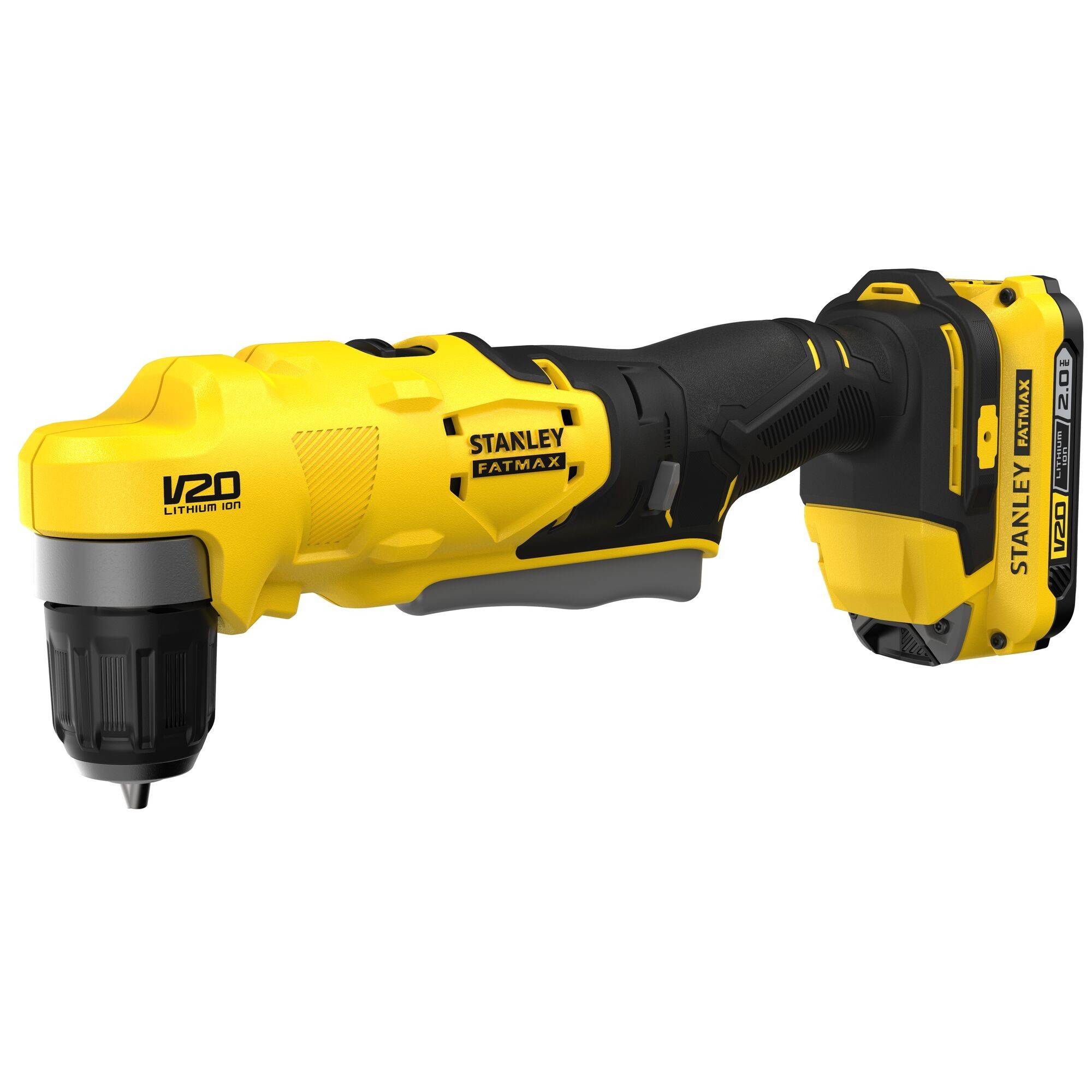 stanley - Perceuse visseuse d'angle 45 Nm V20 18V + 2 batteries 2Ah | SFMCD750D2K-QW - Stanley