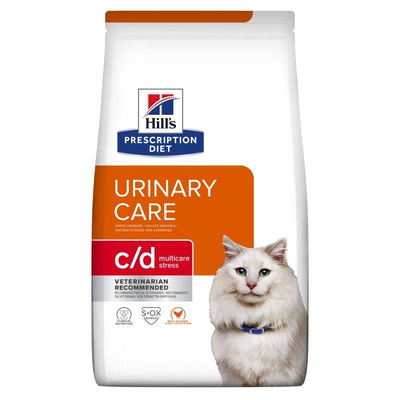 CROQUETTES CHAT ADULT PRESCRIPTION DIETS C/D URINARY STRESS POULET - HILL'S 1,5 kg - Image 1