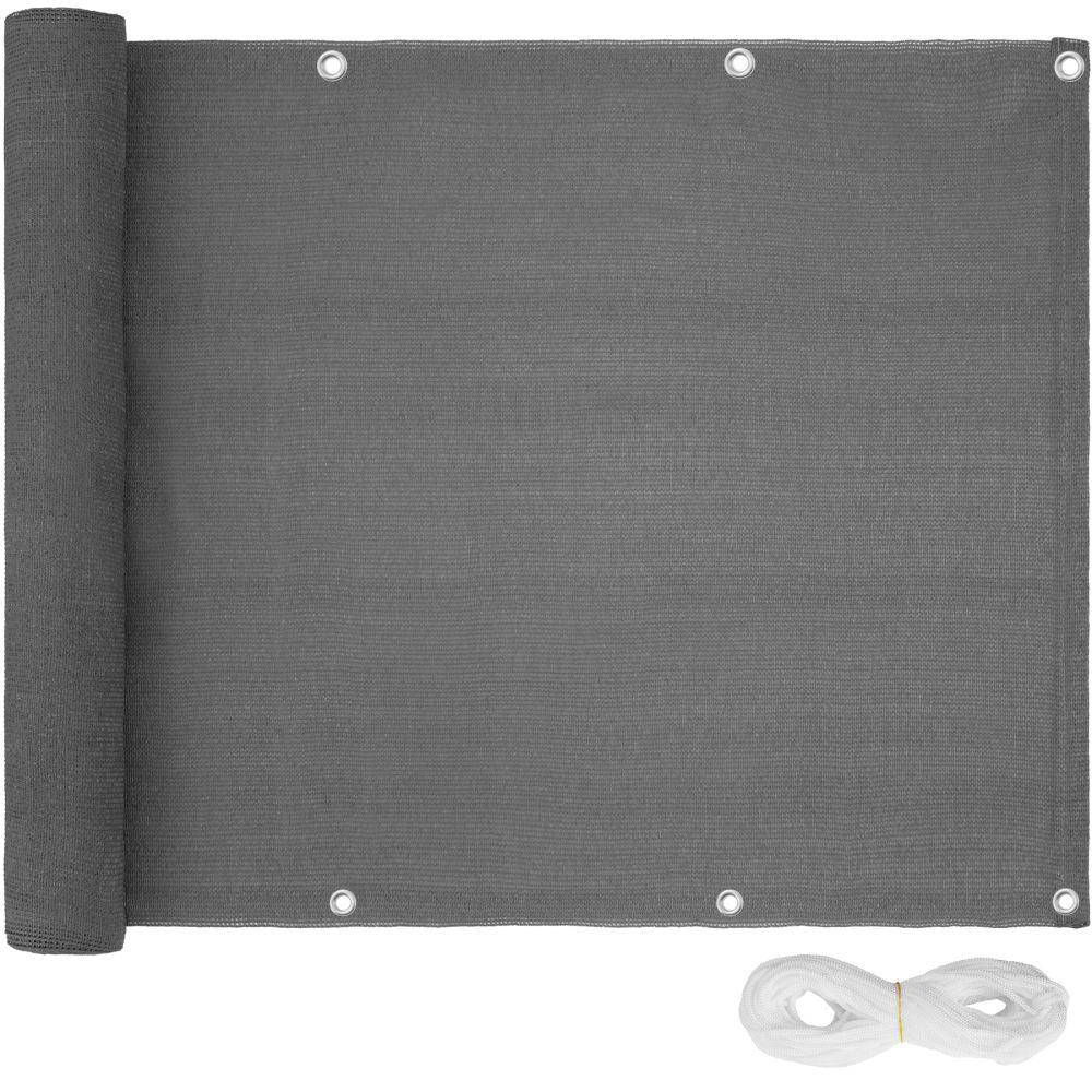 Helloshop26 - Canisse brise vue paravent pour balcon gris 90 cm - Image 1