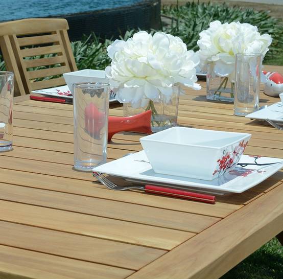 Salon de jardin teck massif Livourne, 8 places - TECK'Attitude - Image 3