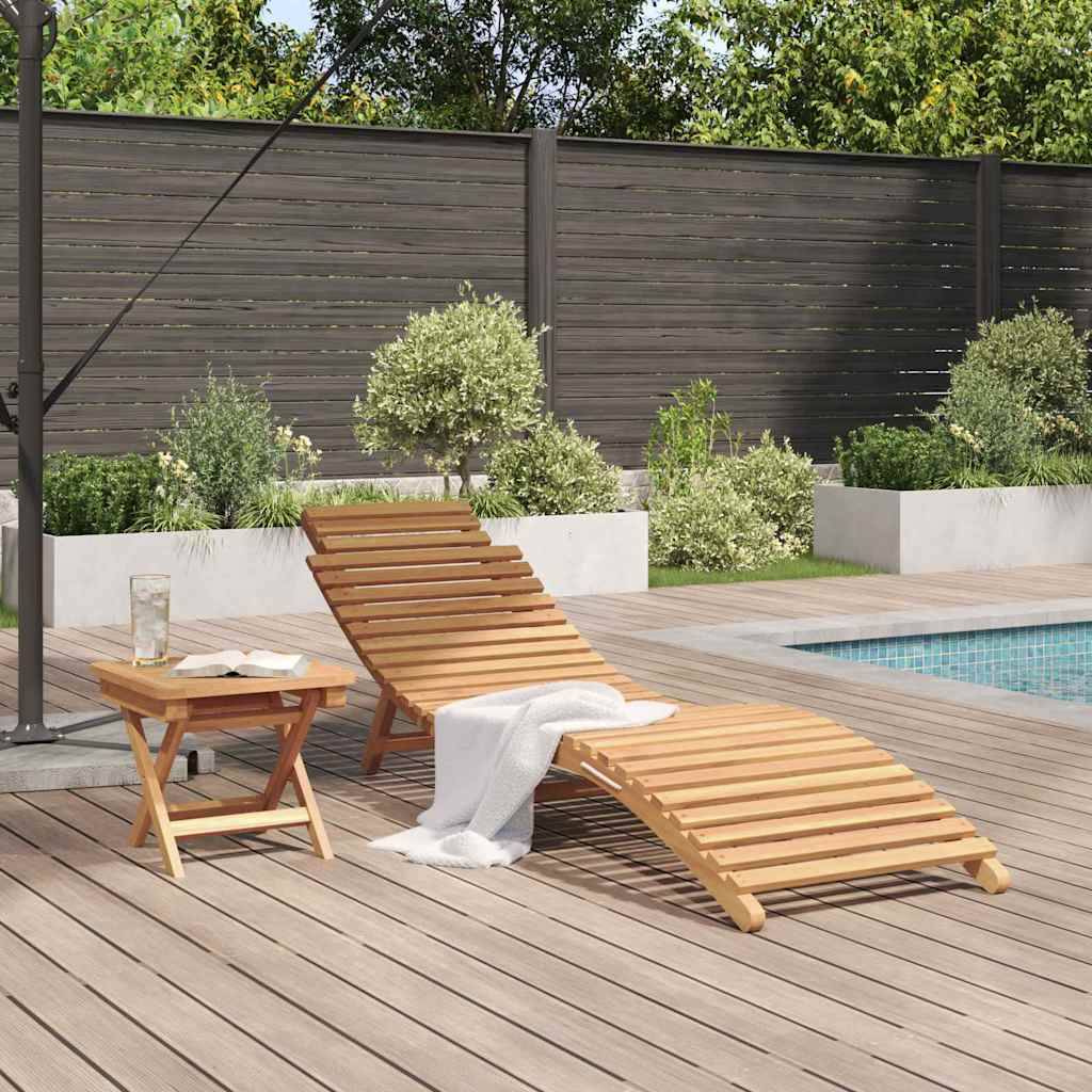 PANGIVO - Transat Bois de teck massif Marron 198 x 55 x 58,5 cm, Poids :20.24kg - PANGIVO - Image 4