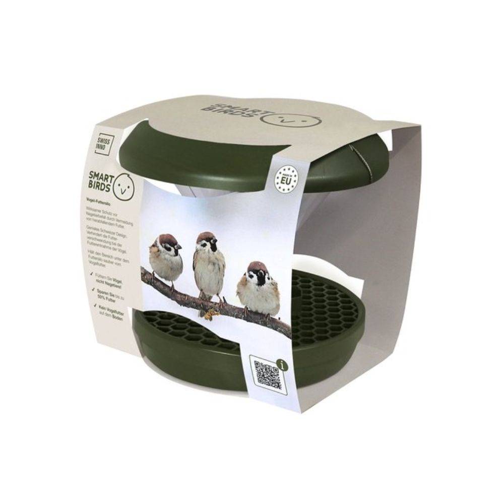 Mangeoire anti-nuisibles SMART BIRDS pour oiseaux verte SWISSINNO - Image 3