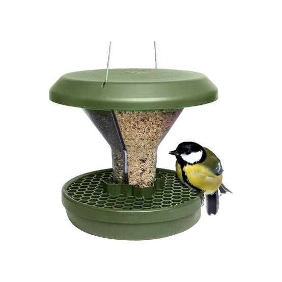 Mangeoire anti-nuisibles SMART BIRDS pour oiseaux verte SWISSINNO - Image 2