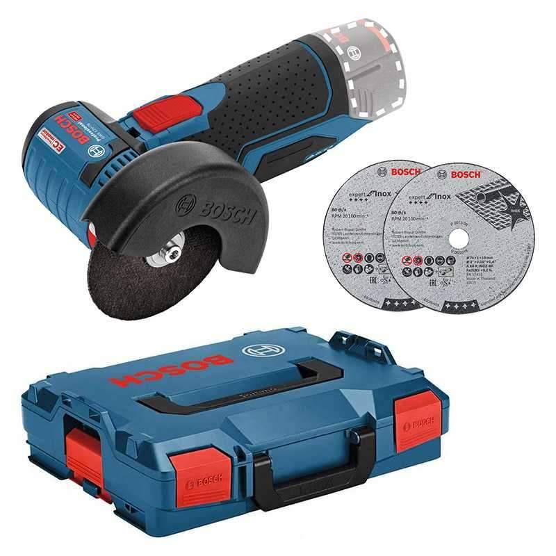 Bosch - Meuleuse GWS 12V -76V-EC Ø76 mm - BOSCH - Sans batterie, ni chargeur - 3 Disques - L-Boxx - 06019F2003 - Image 1