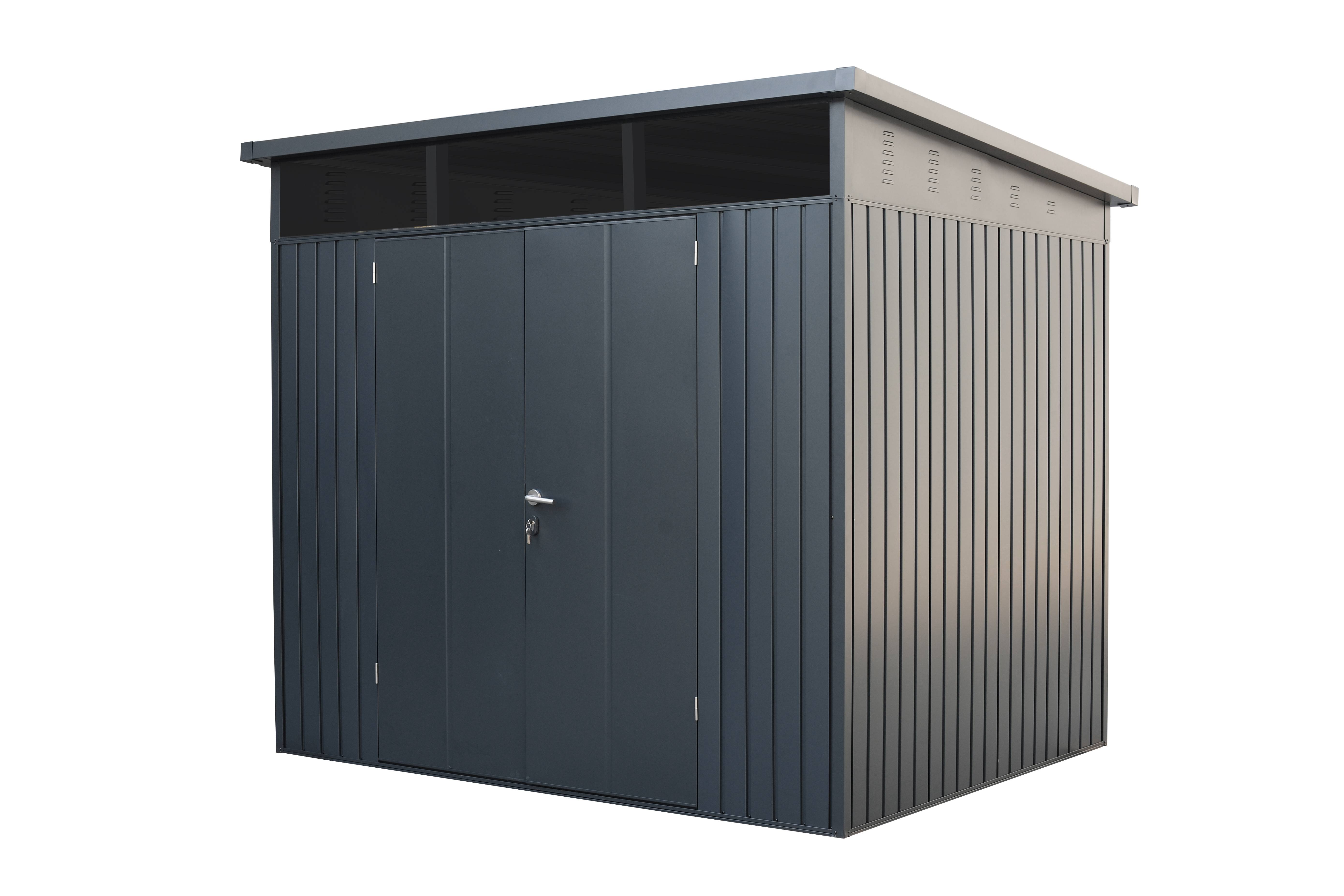 ABRI METAL 2,50x2,00 TECHPROTECT® 4,95M² GRIS - Image 1