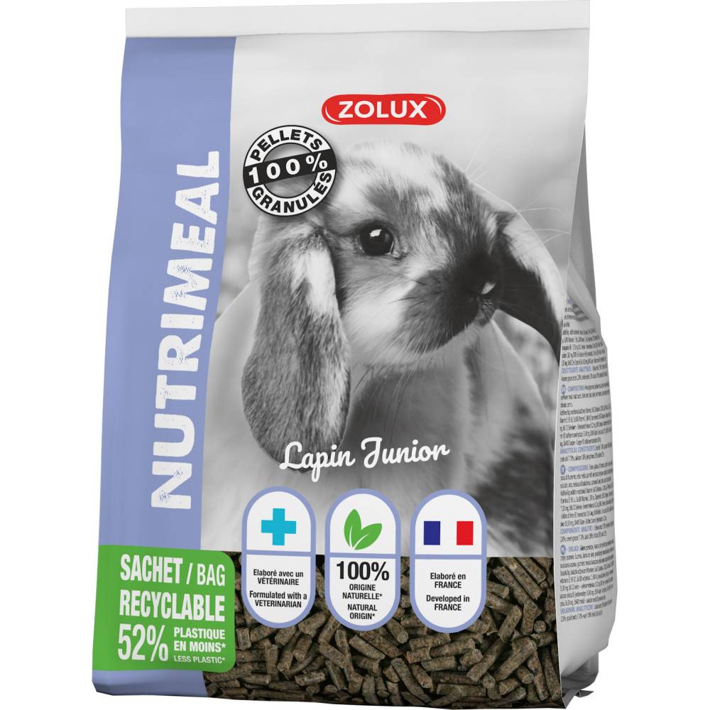 Zolux - zolux - Granulés lapin nain junior nutrimeal - 800g. - Image 3