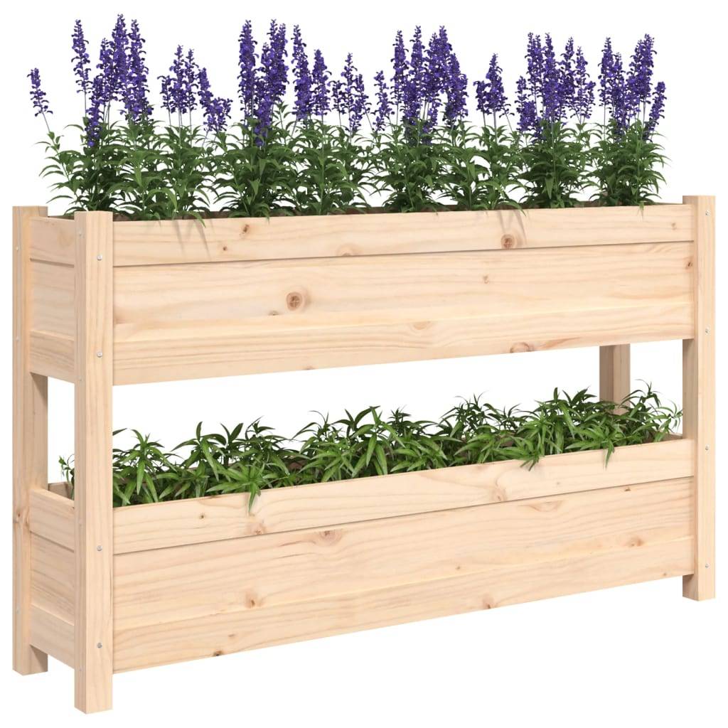 Vidaxl - Jardinière 112x25x66 cm Bois massif de pin vidaXL 823927 - Image 5