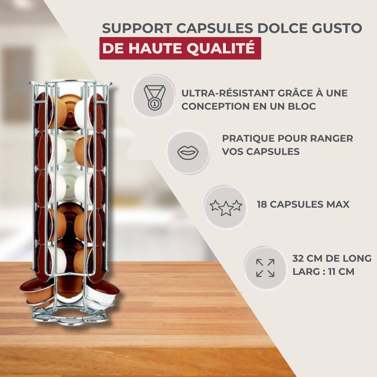 Porte capsules Dolce Gusto® Fackelmann - Image 2