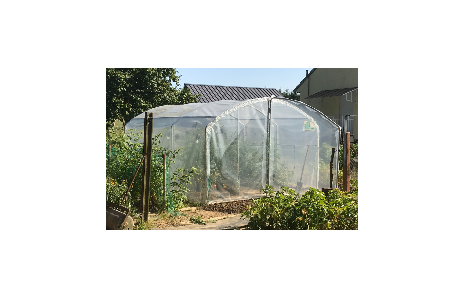 Serre tunnel de jardin - 13,5m² - 3 x 4,5 m - pieds droits - haute résistance à petit prix - LES SERRES TONNEAU - Image 4