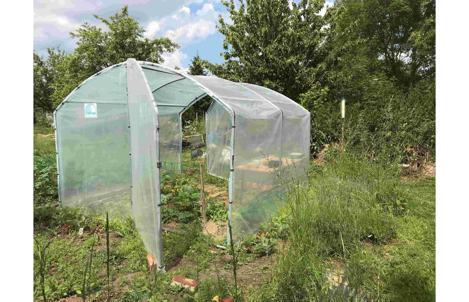 Serre tunnel de jardin - 13,5m² -  3 x 4,5 m - pieds droits - haute résistance à petit prix - LES SERRES TONNEAU - Image 8