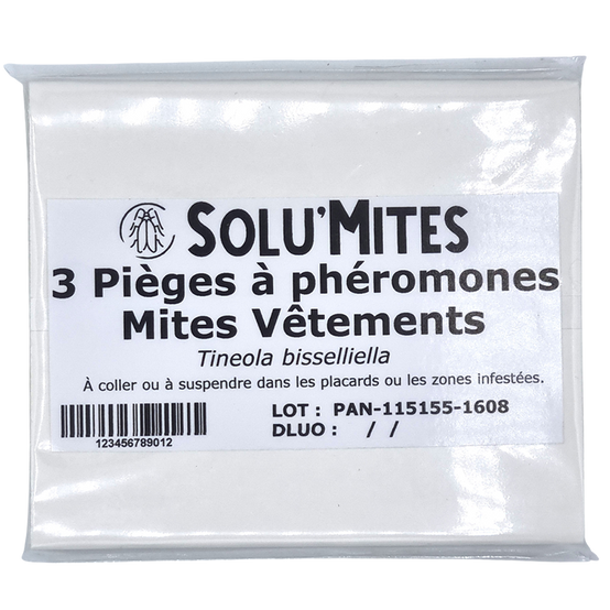 SOLUMITES-Pièges Phéromones pour Teignes du vêtement-Lot 3 pièges - Image 2