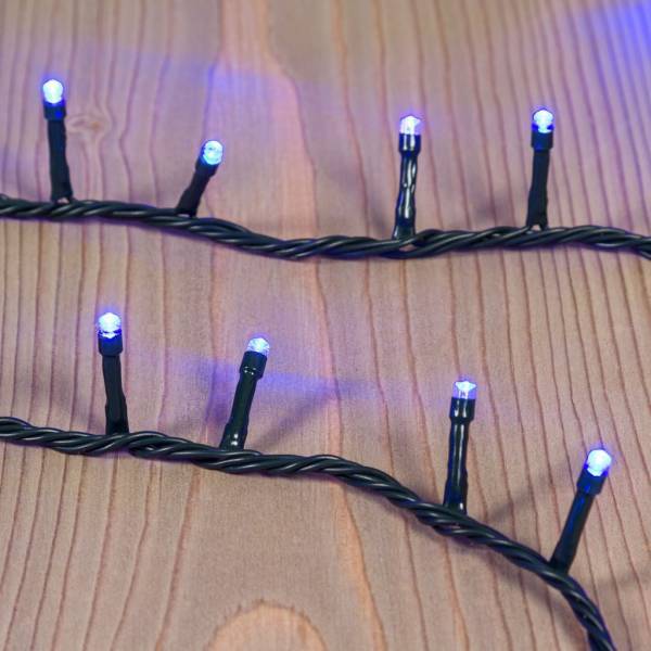 Lotti - Guirlande lumineuse extérieure 12,5M 300 LED bleu 8 jeux de lumière timer câble vert Lotti - Image 6