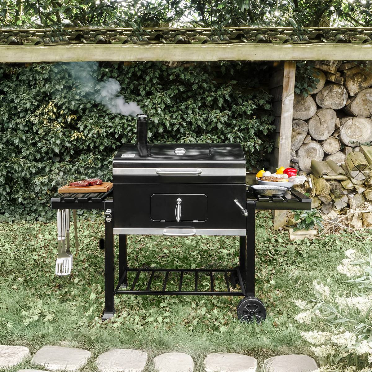 Barbecue charbon large grille 77 × 42 cm, ventilation réglable – Charcoal Chef XL – Patton - Image 2