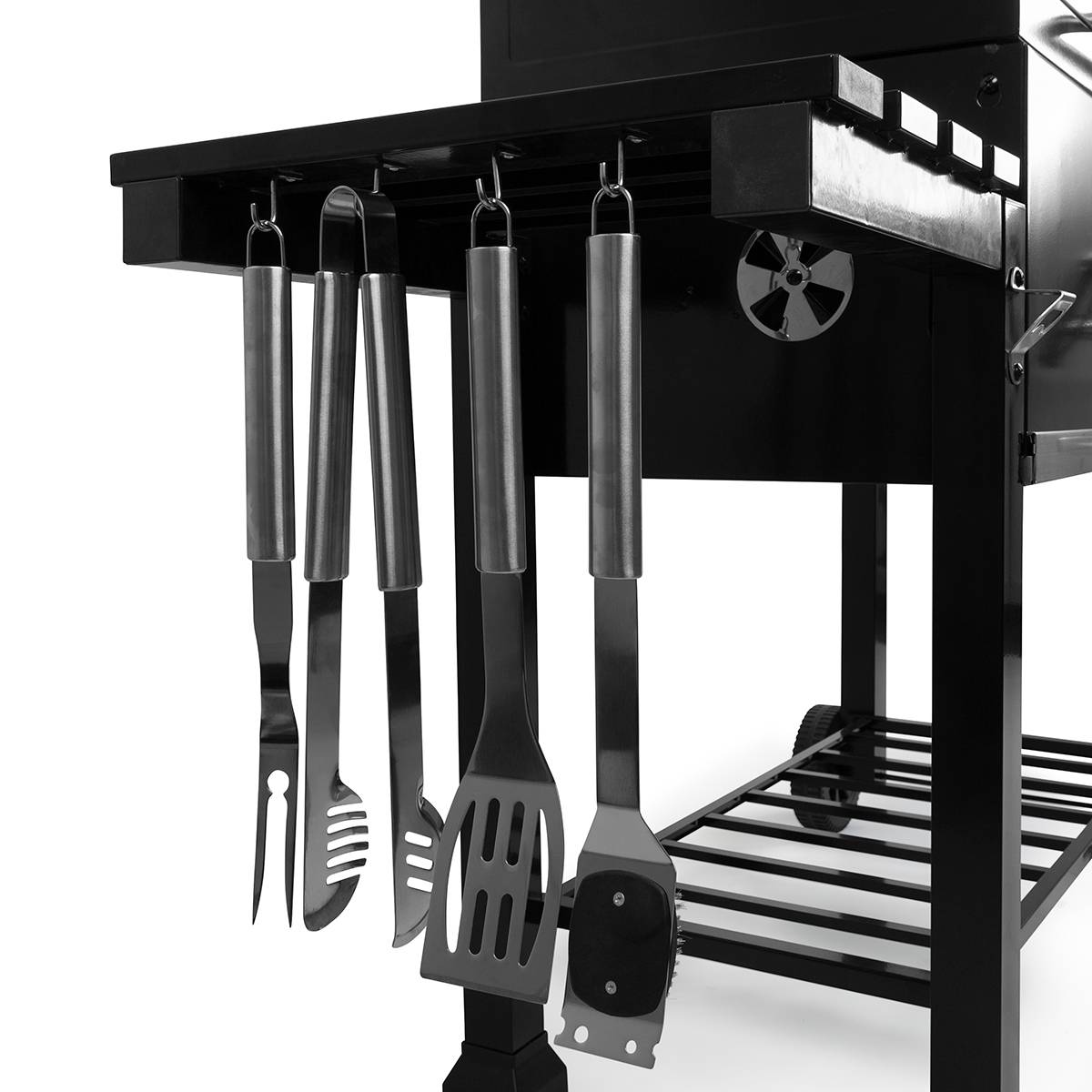 Barbecue charbon large grille 77 × 42 cm, ventilation réglable – Charcoal Chef XL – Patton - Image 9