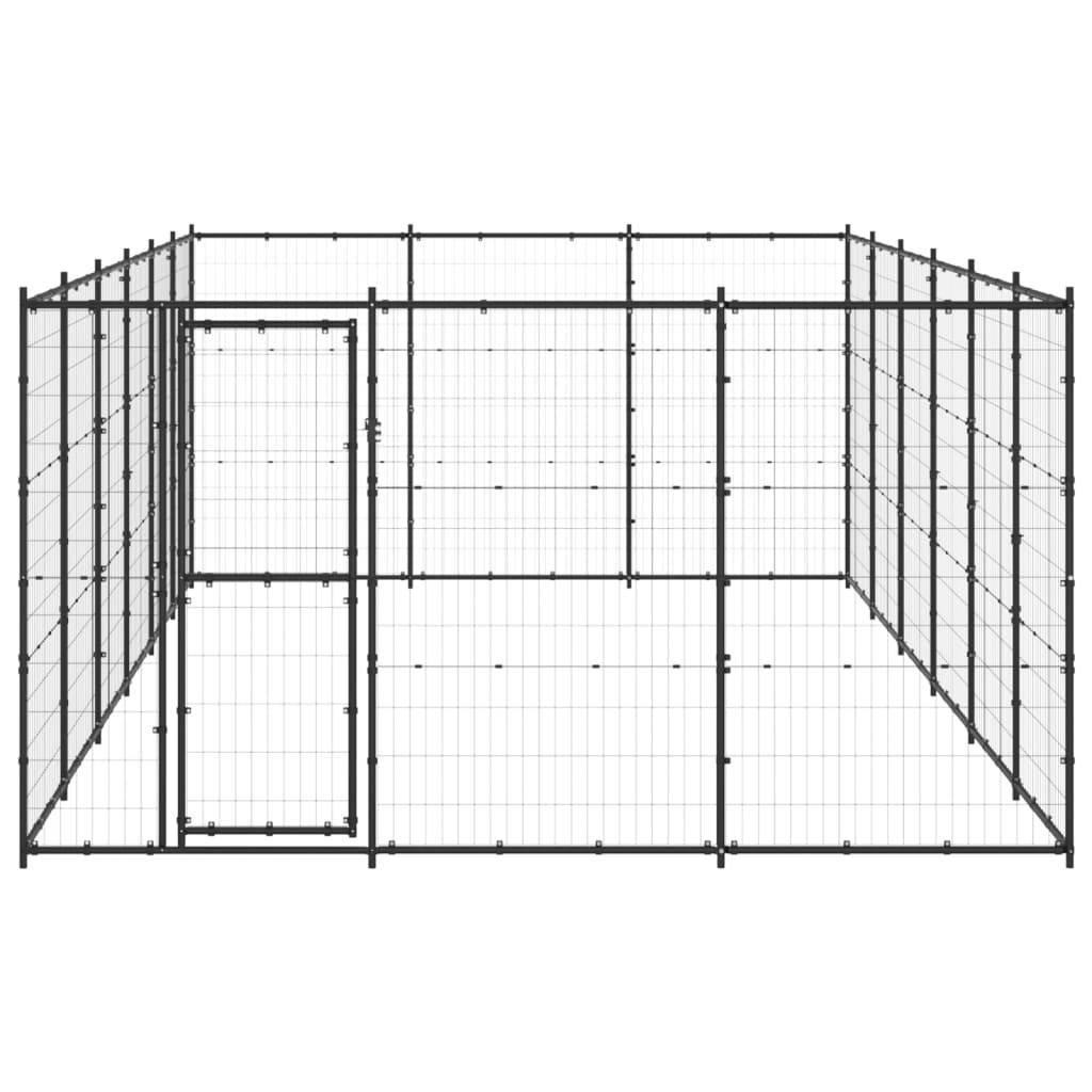 Helloshop26 - Chenil extérieur cage enclos parc animaux chien d'extérieur pour chiens acier 21,78 m² - Image 3