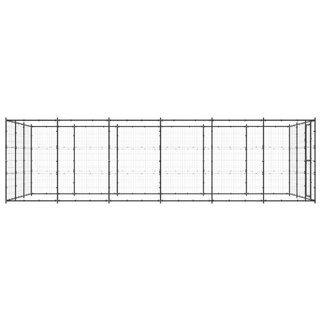 Helloshop26 - Chenil extérieur cage enclos parc animaux chien d'extérieur pour chiens acier 21,78 m² - Image 4