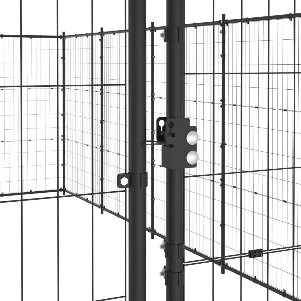 Helloshop26 - Chenil extérieur cage enclos parc animaux chien d'extérieur pour chiens acier 21,78 m² - Image 6