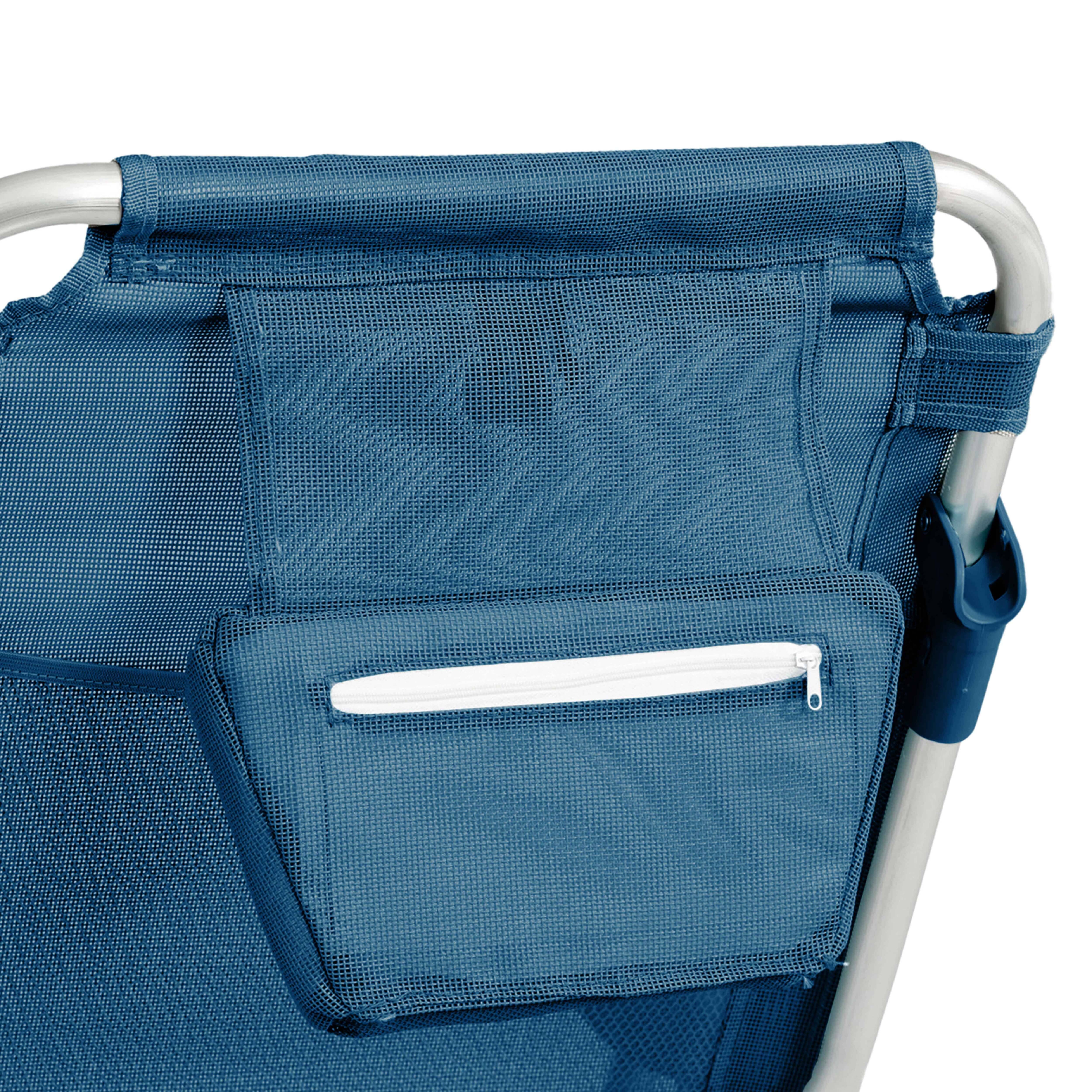 Oviala - Lot de 2 fauteuils clic clac des plages en polyester bleu lazuli Clic Clac des plages - Oviala - Image 5