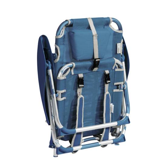 Oviala - Lot de 2 fauteuils clic clac des plages en polyester bleu lazuli Clic Clac des plages - Oviala - Image 6
