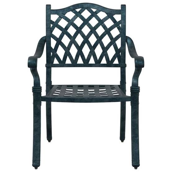 Chaise de jardin aluminium vert 56 x 55 x 92,5 cm (Lot de 2) - PANGIVO - Image 4