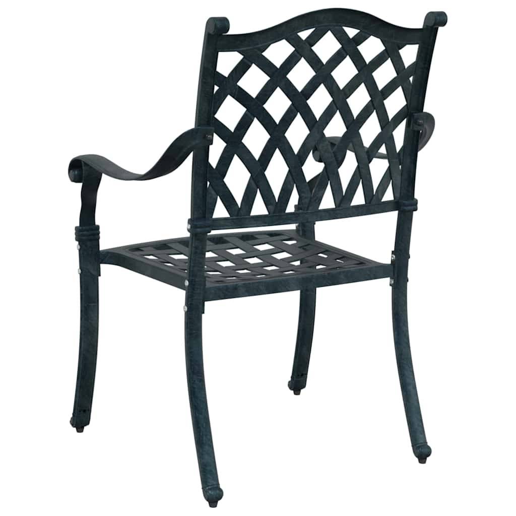 Chaise de jardin aluminium vert 56 x 55 x 92,5 cm (Lot de 2) - PANGIVO - Image 6