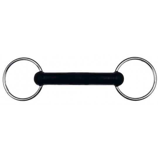 Mors 2 anneaux Feeling caoutchouc droit 125