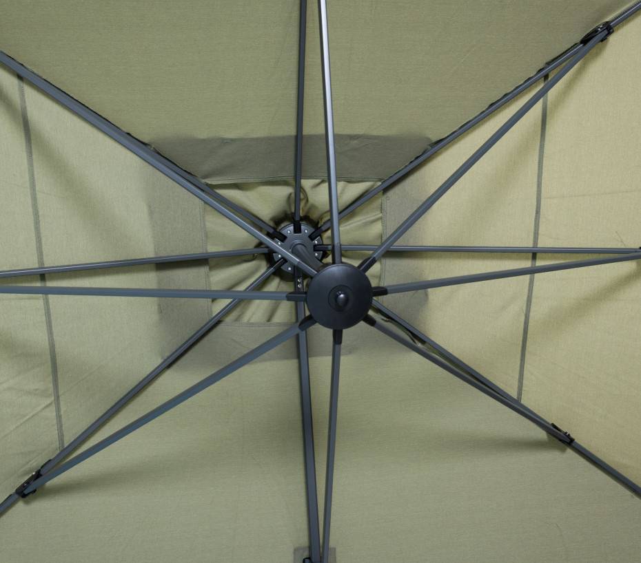 Parasol déporté 4x3m vert mélèze SAPHIR - Image 2