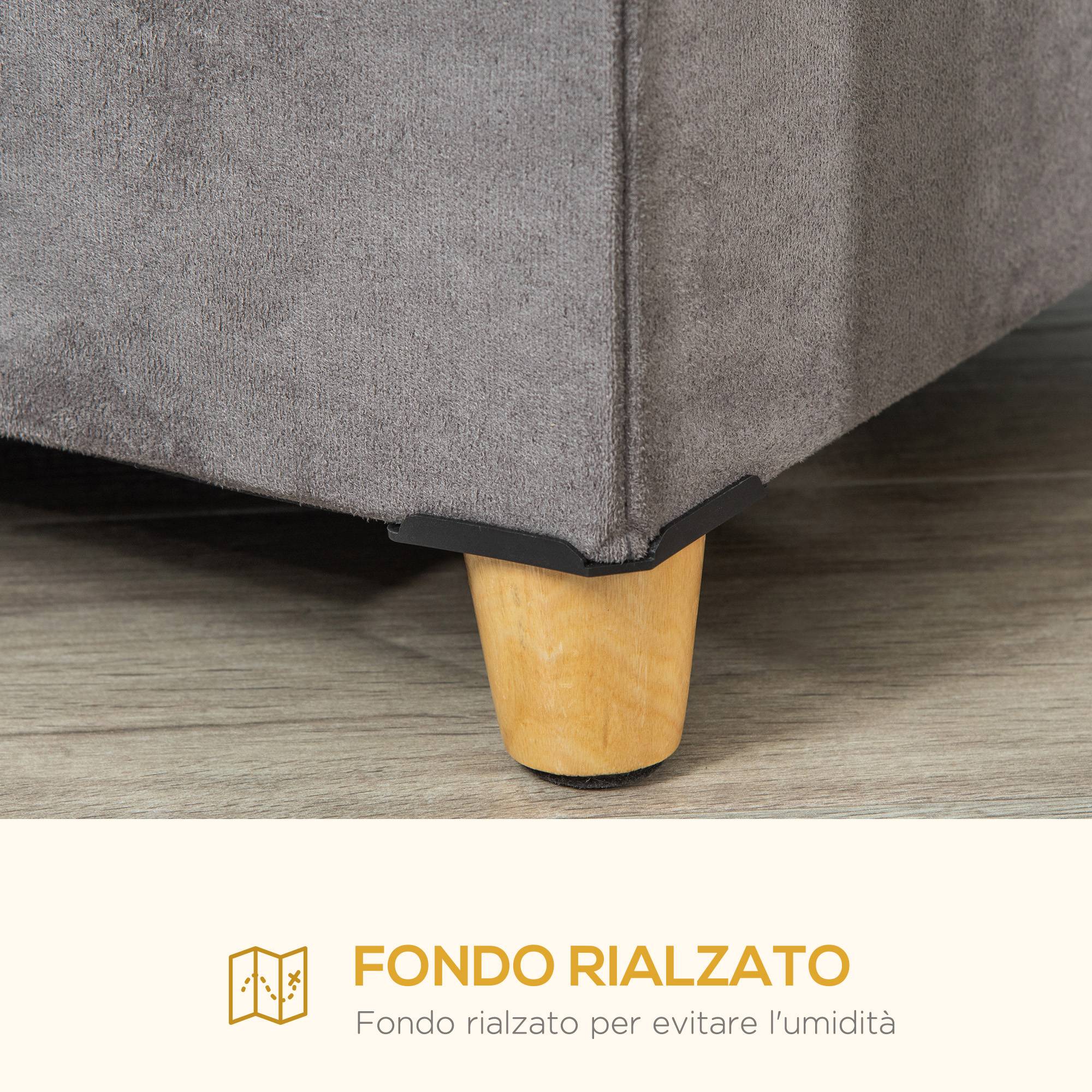 Pouf repose-pieds pour chat avec coussin amovible et lavable, gris - Image 8