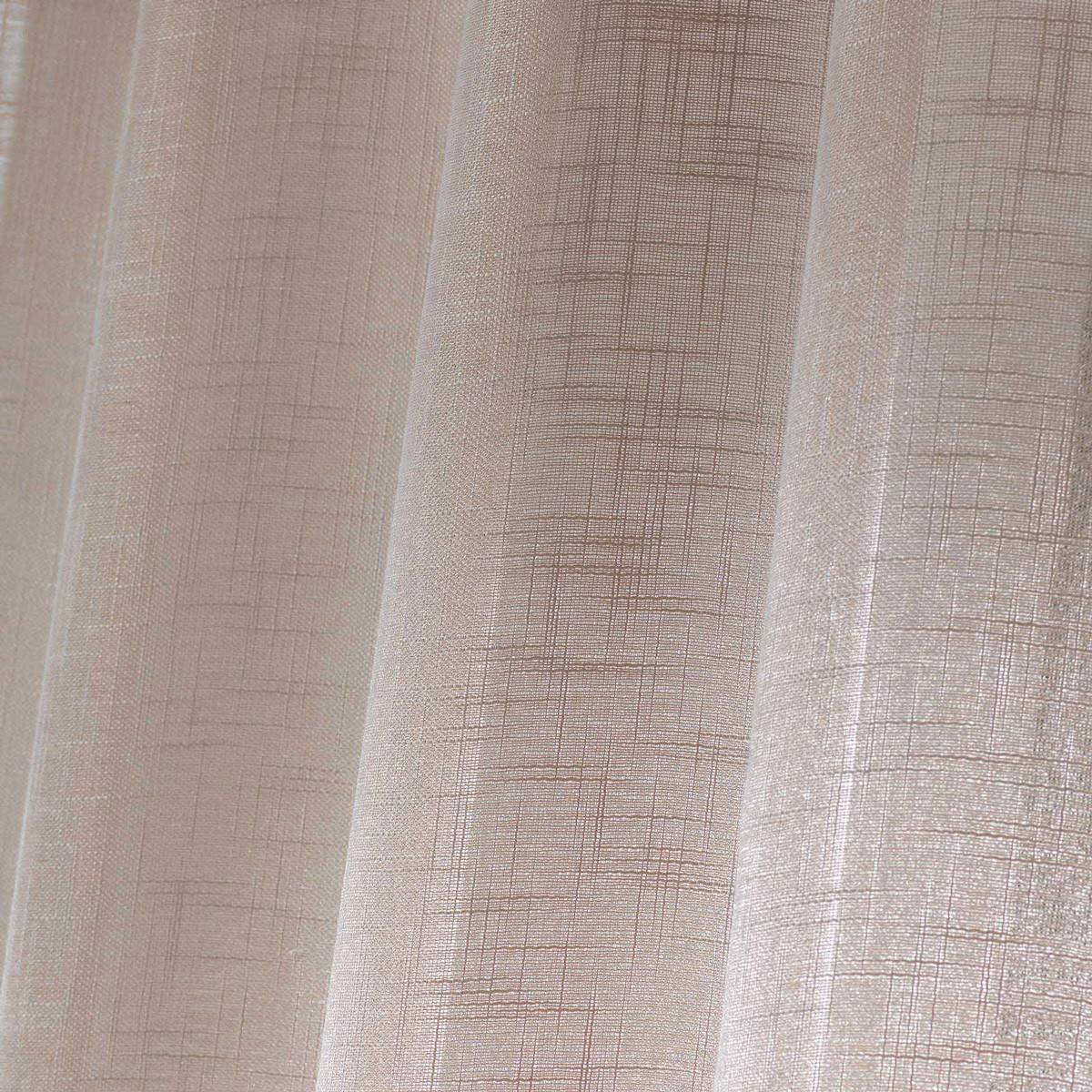 Paire de Voilages "Haltona" 60x160cm Noisette - Image 2