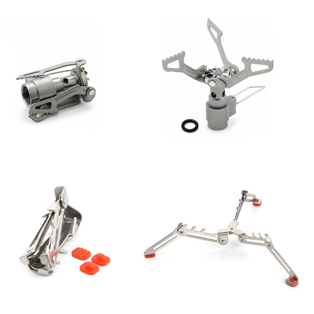 Brûleur pliable et support de cartouche inox Trailgaz Titanium Plus pour camping et randonnée - Image 2