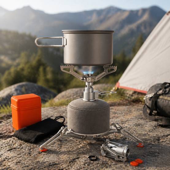 Brûleur pliable et support de cartouche inox Trailgaz Titanium Plus pour camping et randonnée - Image 8