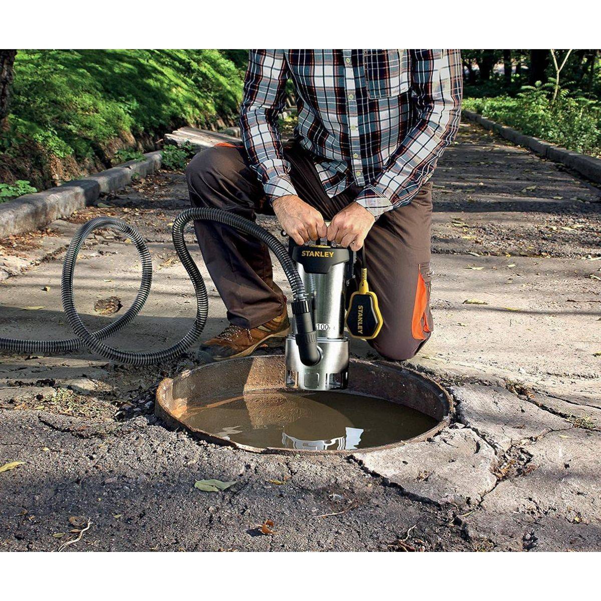 stanley - Stanley - Submersible Pump - Stainless Steel - Dirty Water - 1100 W - Image 2