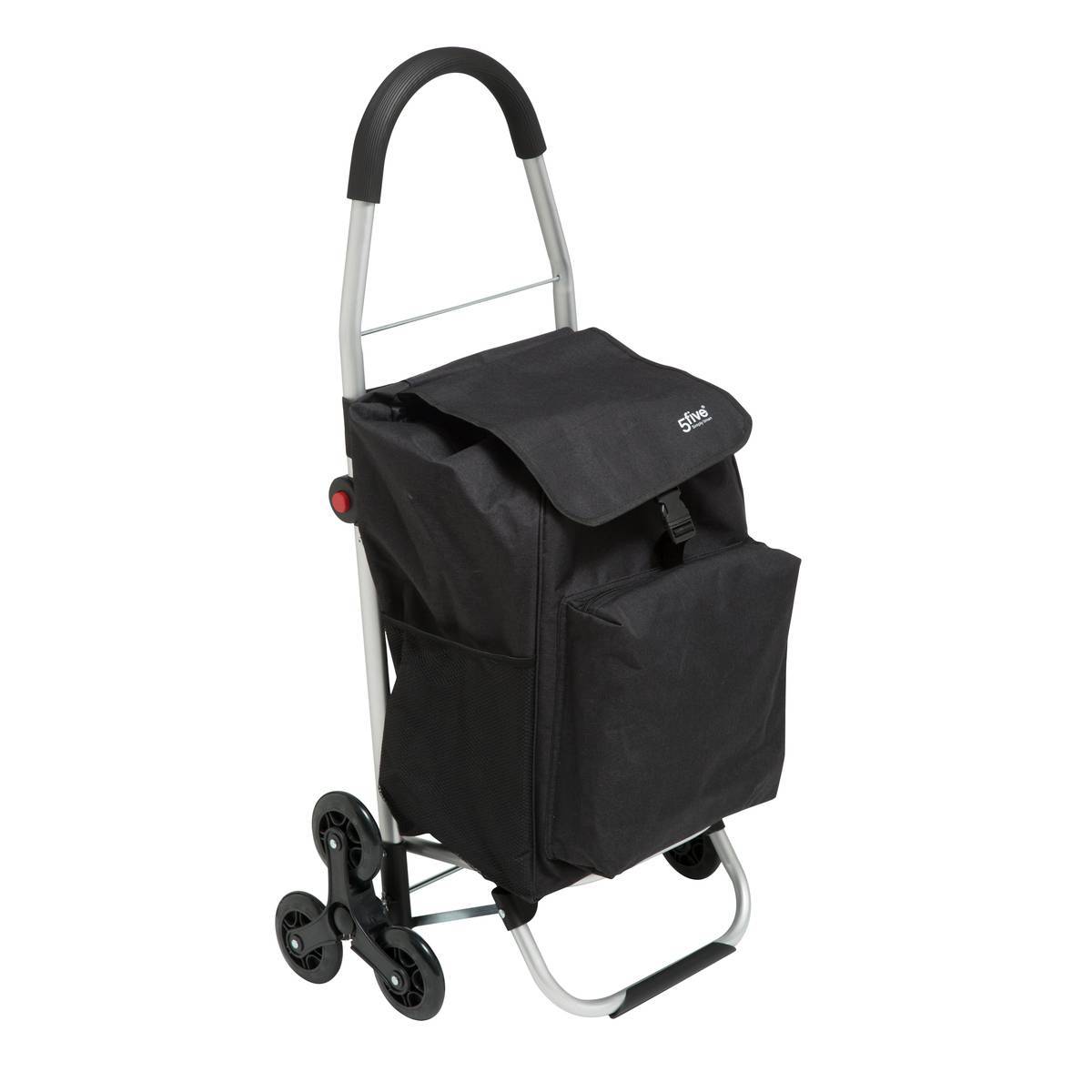 Chariot de course pliable 6 roues noir - 5five - Image 1