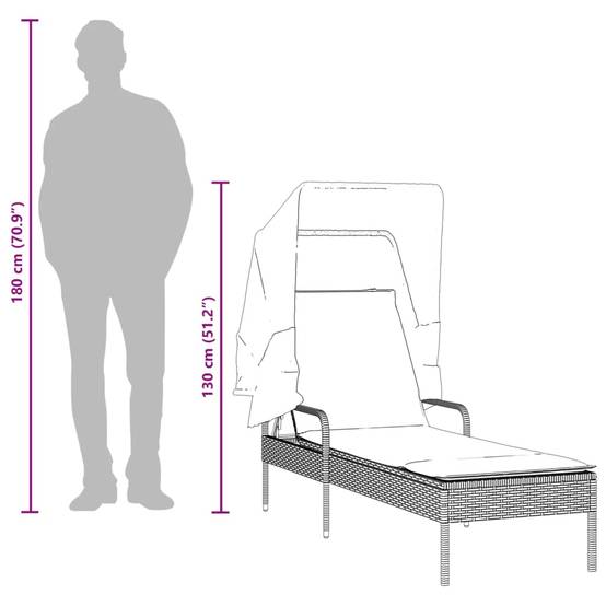 Bain de Soleil Rotin Synthétique Table et Toit Gris Clair – ComfortXL Outdoor Living - Image 7
