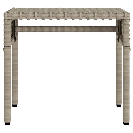 Bain de Soleil Rotin Synthétique Table et Toit Gris Clair – ComfortXL Outdoor Living - Image 4
